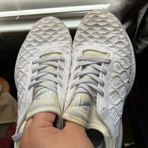 APL White Knit Techloom Phantom Lace Up Running Sneakers - Picture 8 of 16